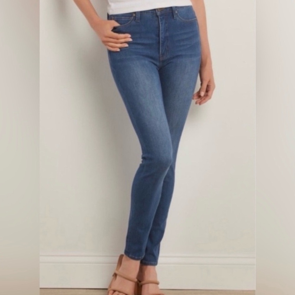 Soft Surroundings The‎ Ultimate High Rise Slim Jeans size 6 Petite Medium Wash